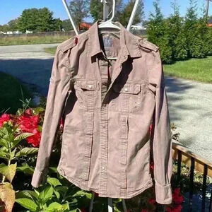 A/X Armani Exchange men’s tactical military button down shirt size small